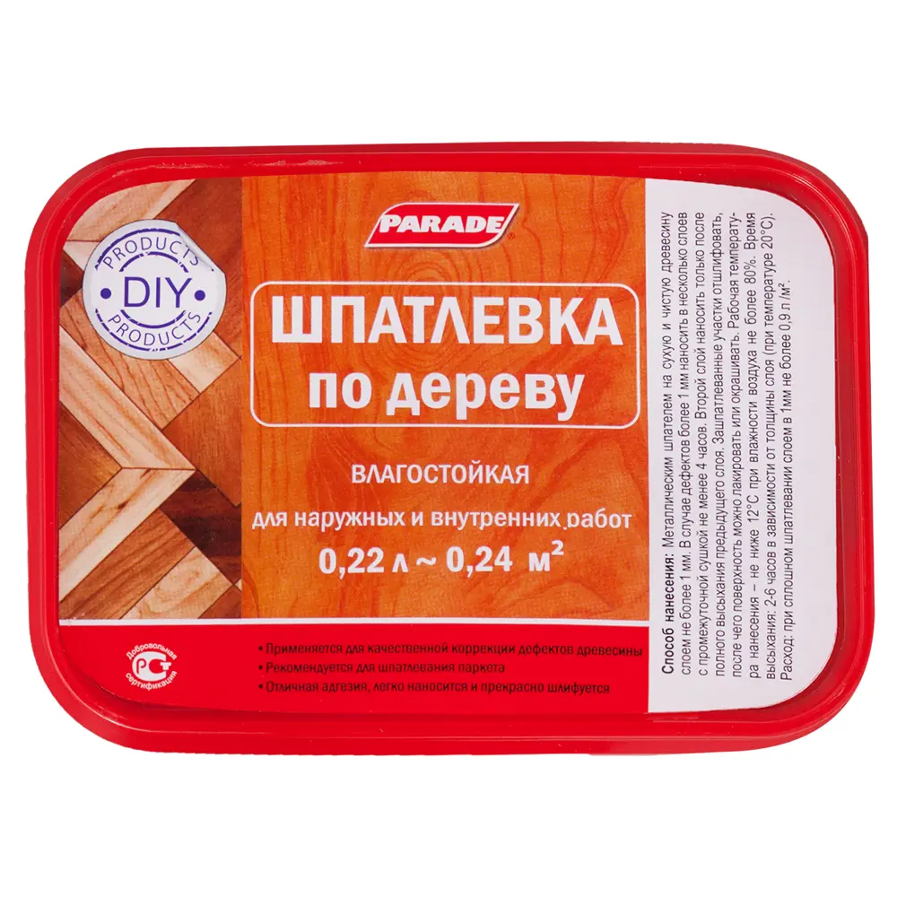 Шпаклёвка по дереву Parade цвета дуб 0.4 кг 12412328 STLM-2055132 Santreyd  - Вид №1