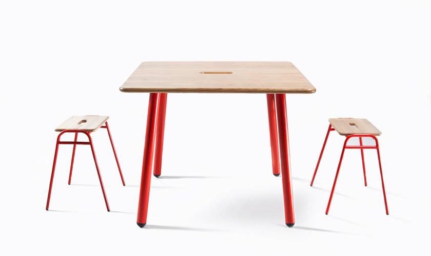 Deadgood Квадратный дубовый стол Working girl Wg3s - Вид №1