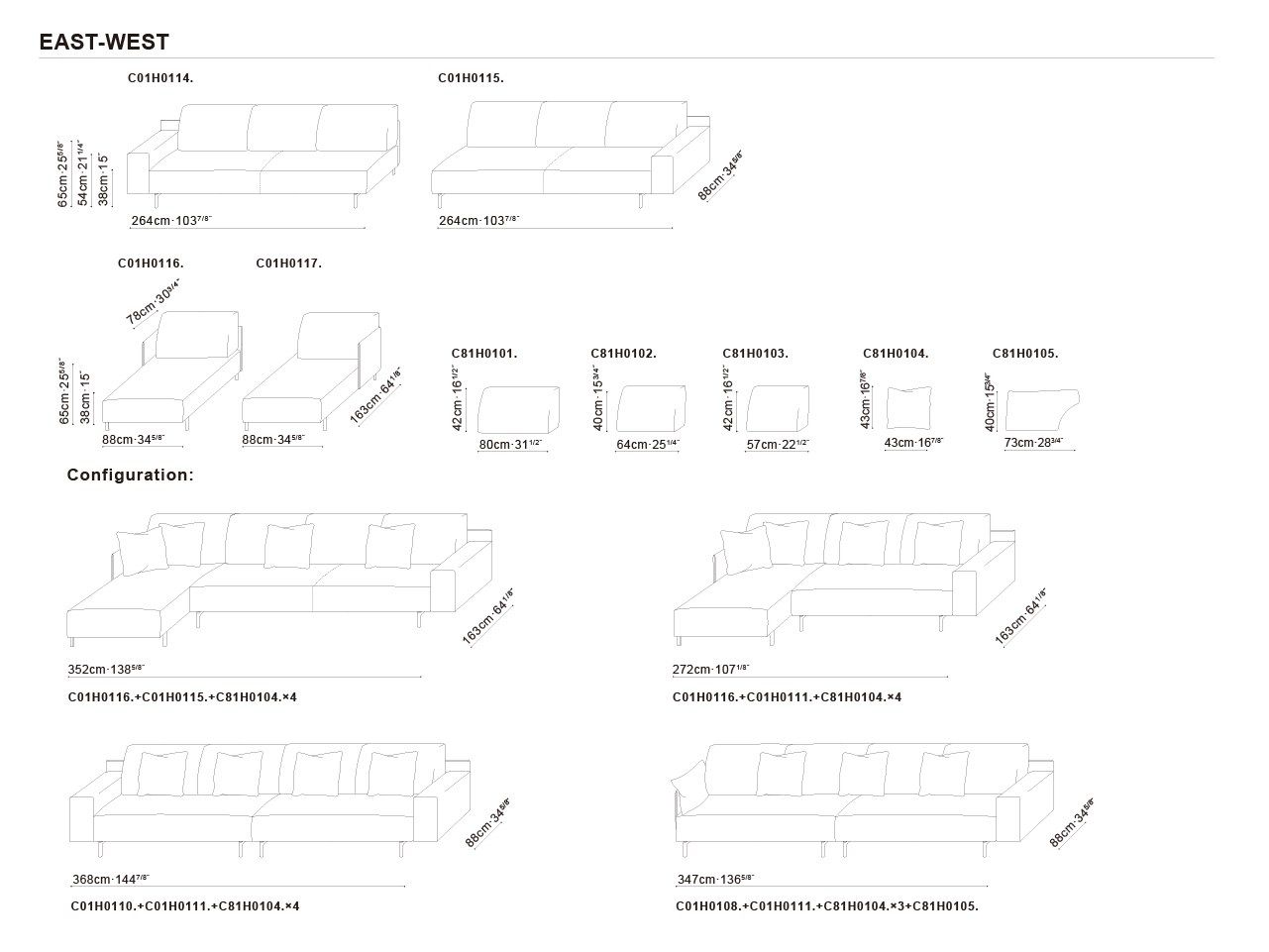 Тканевый диван с полуостровом CAMERICH Восток-Запад ARCH-00014093 - Вид №2