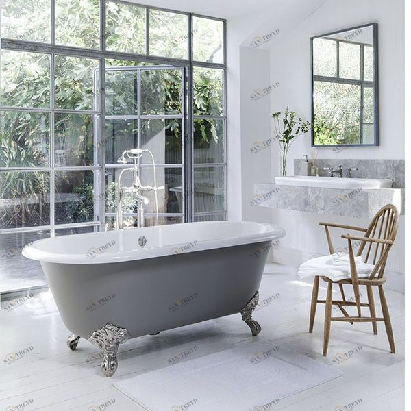 Ванна отдельностоящая серый камень Cheshire CHE-N-SG+FT-CHE-PC Victoria+Albert CHENSGFTCHEPC