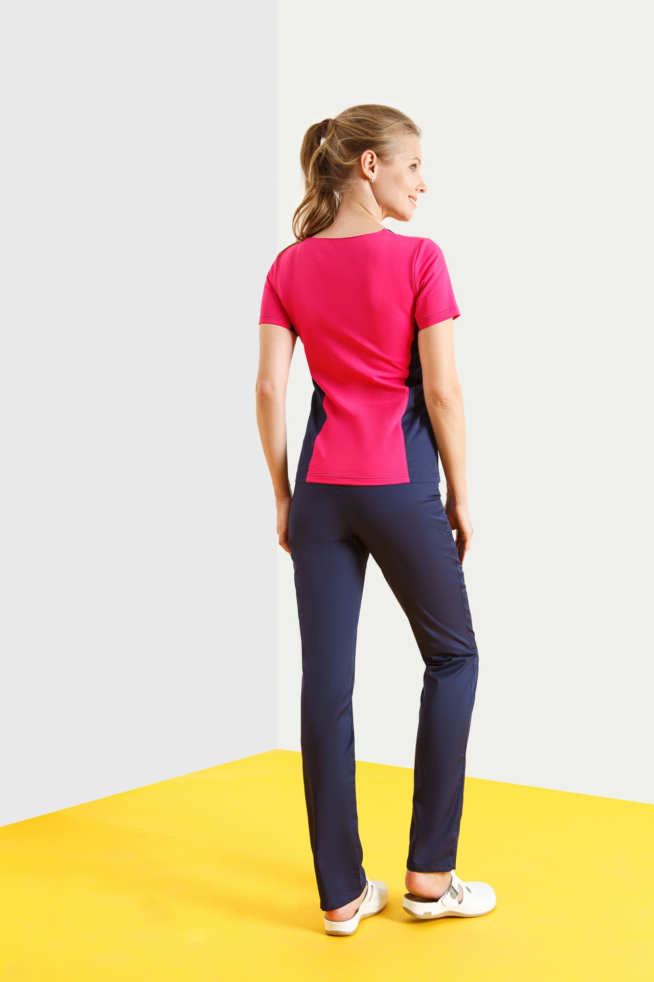 4958601 Костюм Шарм темно-синий с фуксией  Медицинская одежда размер 44 Спецодежда  - Вид №6