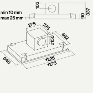 Falmec Встроенная вытяжка из нержавеющей стали со встроенной подсветкой Design+ sun-id-1488482 - Вид №2