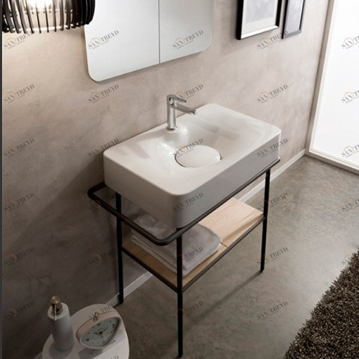 6004 Подвесная раковина настенная овальная Scarabeo Ceramiche Fuji белая