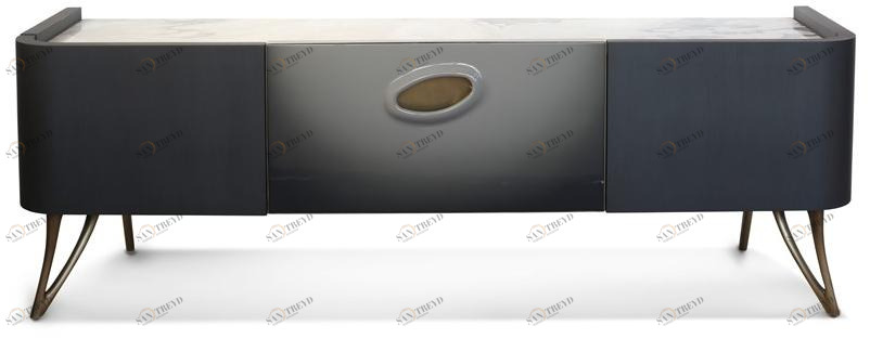 Bellotti Ezio Тумба под телевизор из ясеня с мраморной столешницей Gea 2018-63