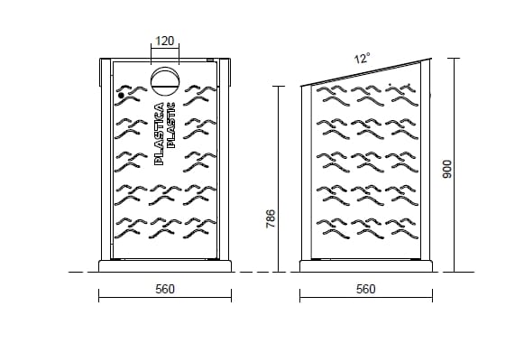 Стальные стойки для мусора Studio Città HUB ARCH-00040725 - Вид №2