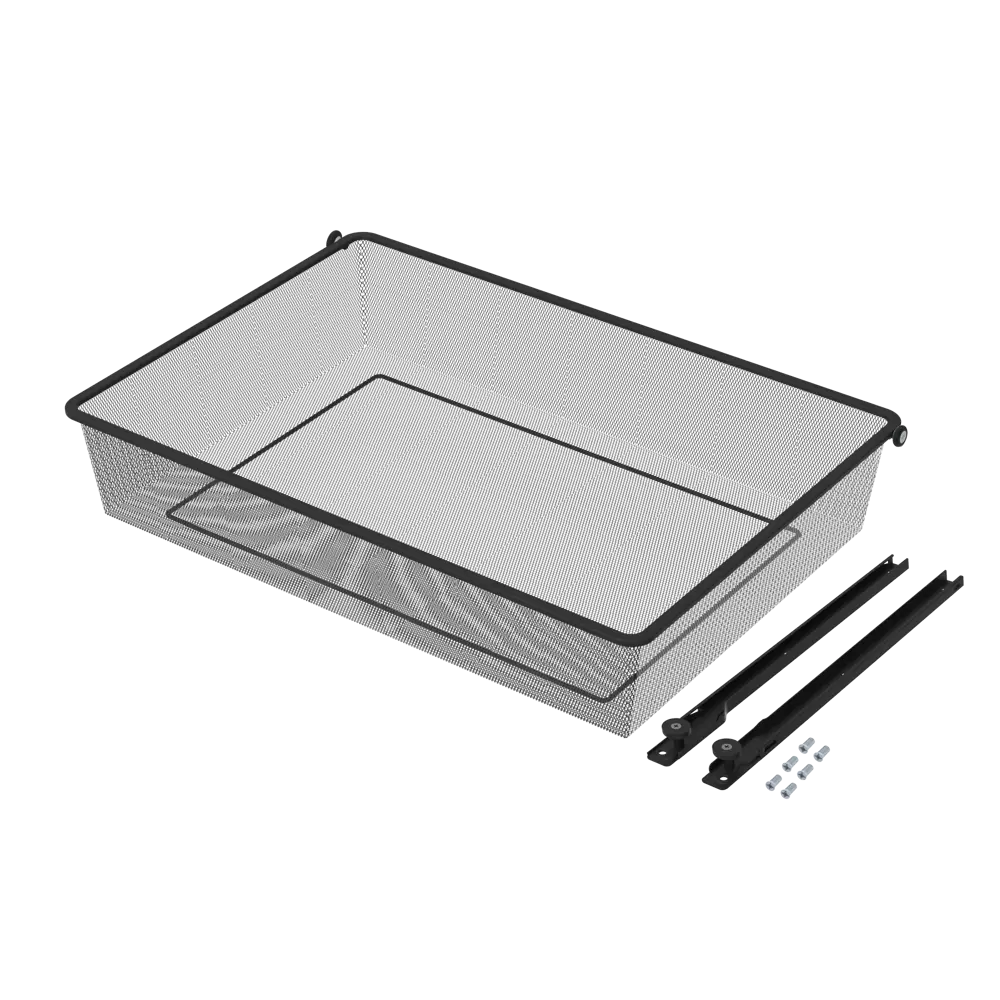 Выдвижная корзина с рамой KONSENSA Лион 76.8x51.4x14.4 см цвет черный 89436142 STLM-2185059  - Вид №6