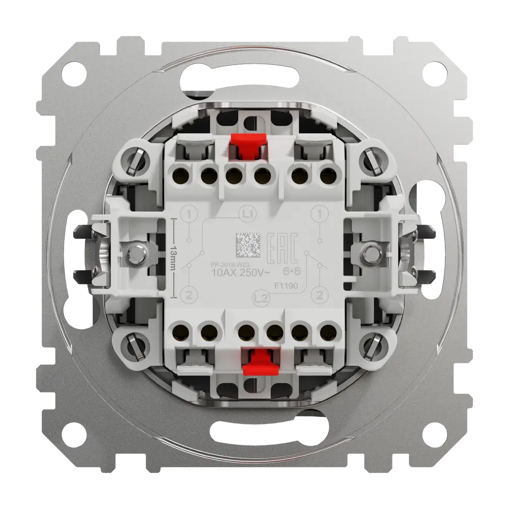 Переключатель проходной Systeme Electric Sedna 2 клавиши, цвет алюминий 84830151 STLM-2111465 Sedna Design Elements - Вид №2