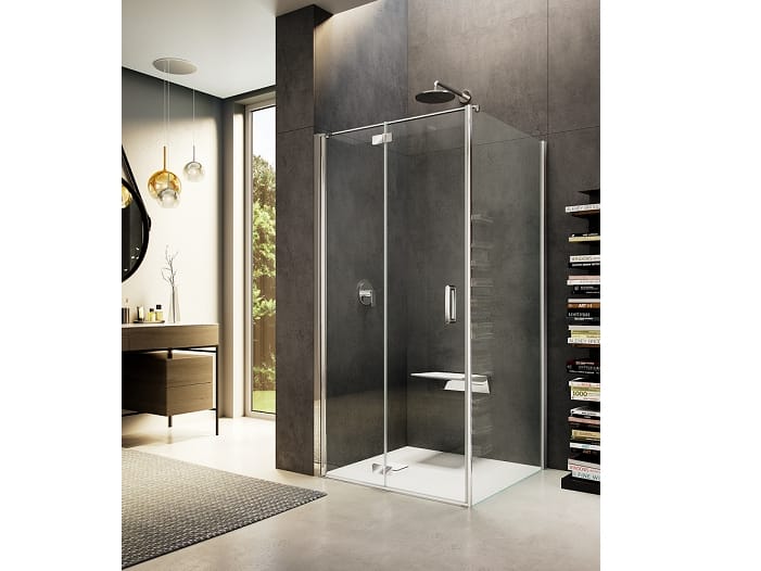 Стеклянная угловая душевая кабина с распашной дверью Provex Industrie ARCH-00009855