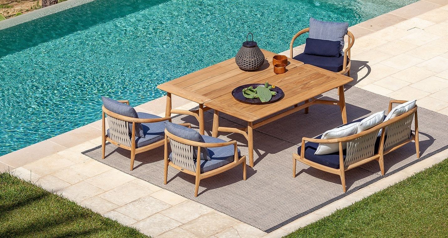 Прямоугольный садовый стол из тикового дерева Poltrona Frau Boundless Living Outdoor Collections ARCH-00090195 - Вид №8