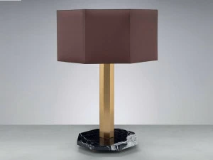 Euroluce Lampadari Настольная лампа из мрамора и металла Castel