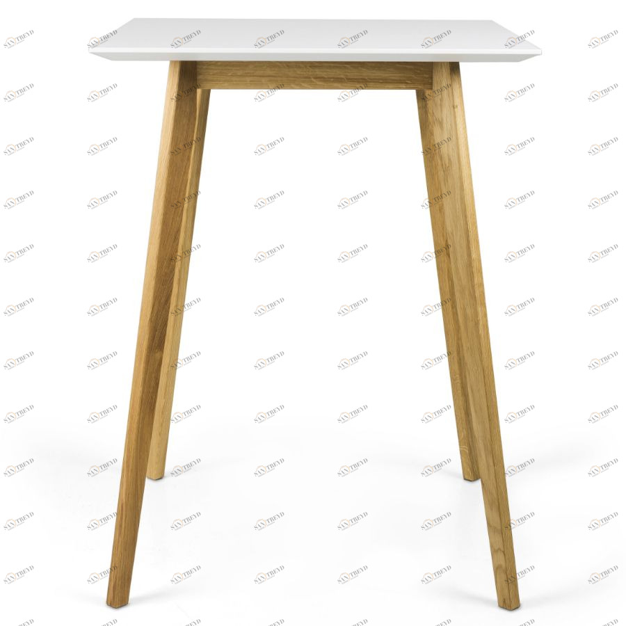 Стол барный Tenzo Bess, 105х80х80 см, дуб, белый 2187001