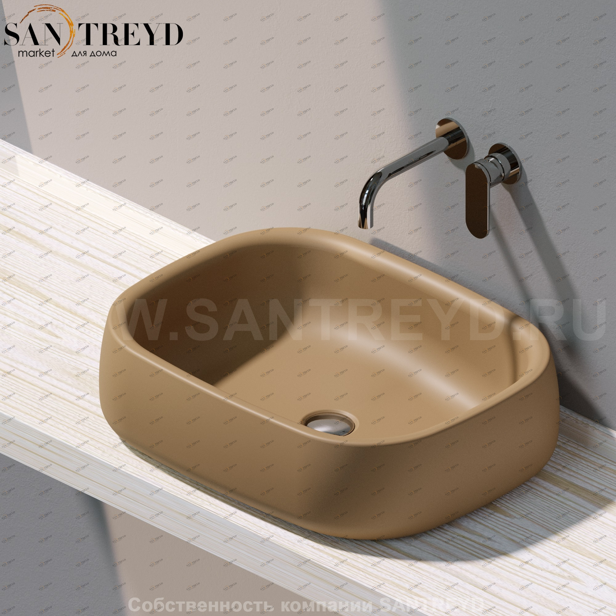 BN60A9004 Накладная раковина на столешницу  прямоугольная Ceramica Flaminia Bonola