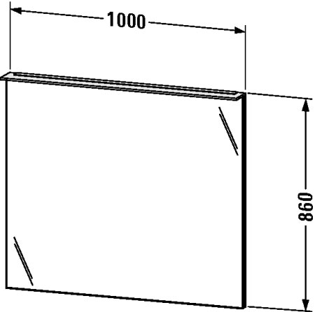XL749501111 X-Large Зеркало с подсветкой Кашемировый дуб Duravit - Вид №1