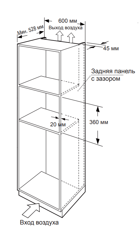 9240340 Встраиваемая микроволновая печь Candy CMXBTG259W белый STDN-0066145 - Вид №8
