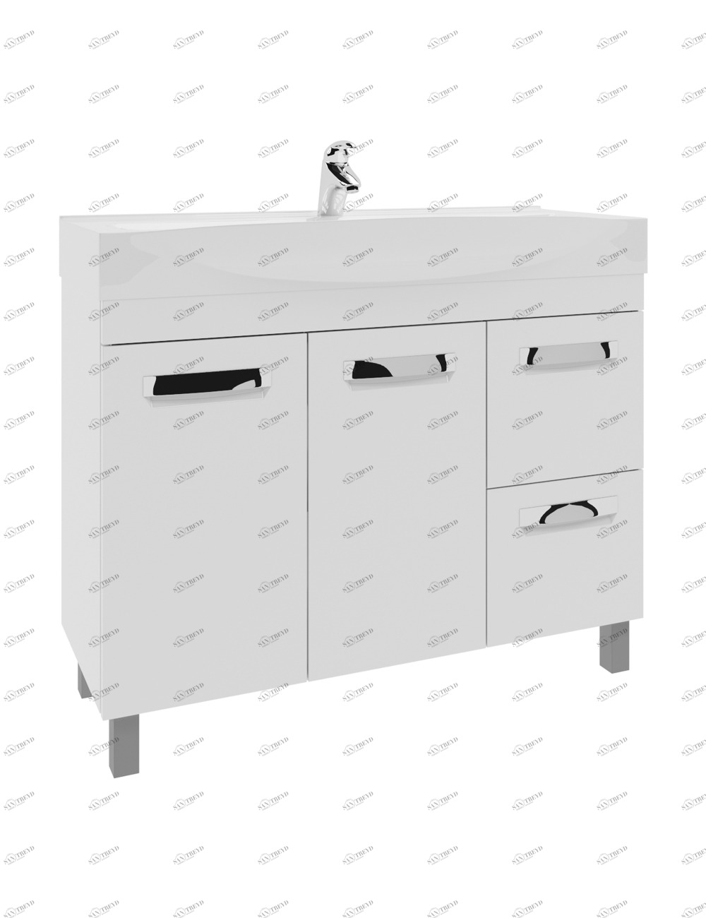 Тумба Plaza 2-1050 (Элвис)1050⨉510⨉8200 мм белый Santreyd sun-id-665173