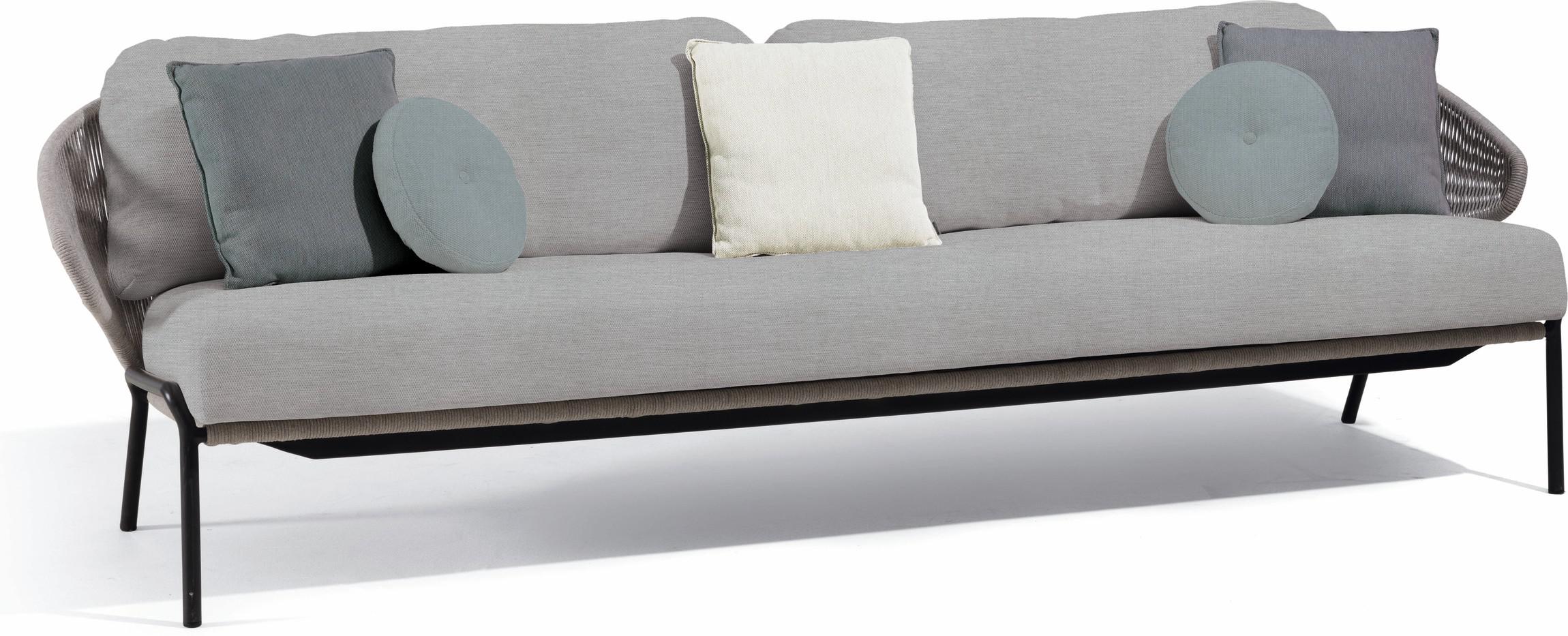 MNST576 3 мест. диван фиксированный лава серебристый Manutti Radius