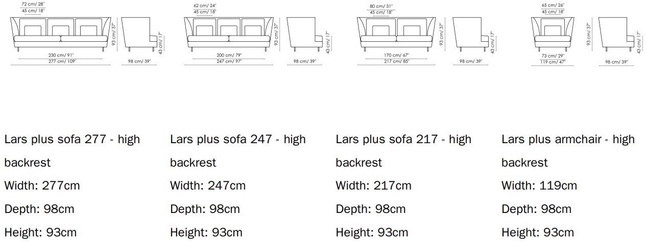Bonaldo Мягкий диван со съемным чехлом из ткани Lars sun-id-1361072 - Вид №5