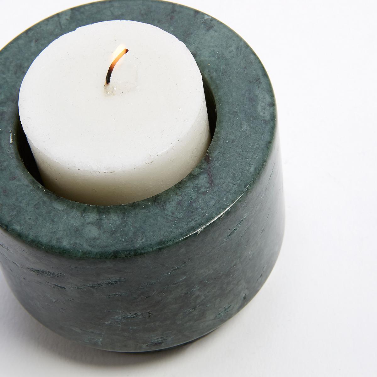 064798 Подсвечник зеленый мрамор La Forma Checks 