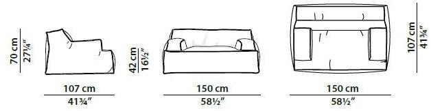 BAXTER Кожаное кресло с подлокотниками Damasco sun-id-1487100 - Вид №1