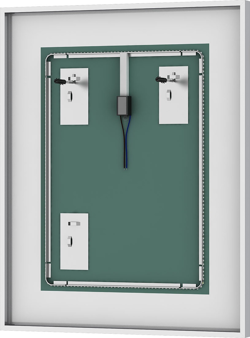 BY 2202 Зеркало в багетной раме cо встроенным LED-светильником 20 W EVOFORM Ledside - Вид №2