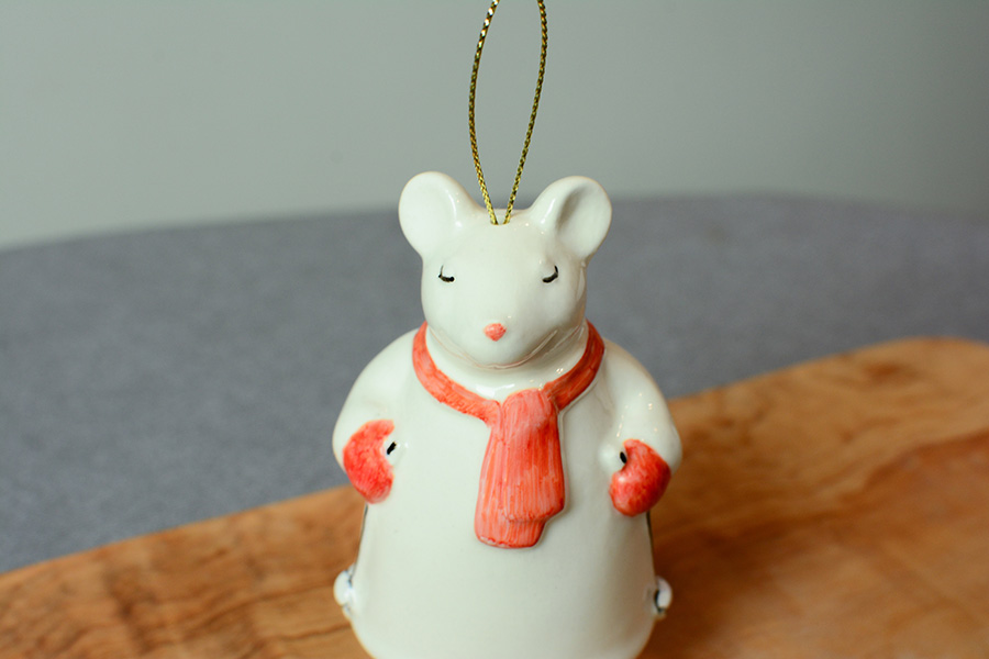 MOU-1-01 Ёлочная игрушка «мышка-колокольчик» Экочеловеки  - Вид №2