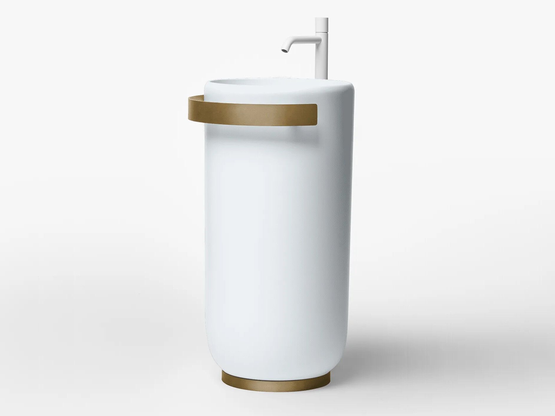 Круглая отдельно стоящая раковина из Cristalplant® Falper Домашняя ARCH-00138341