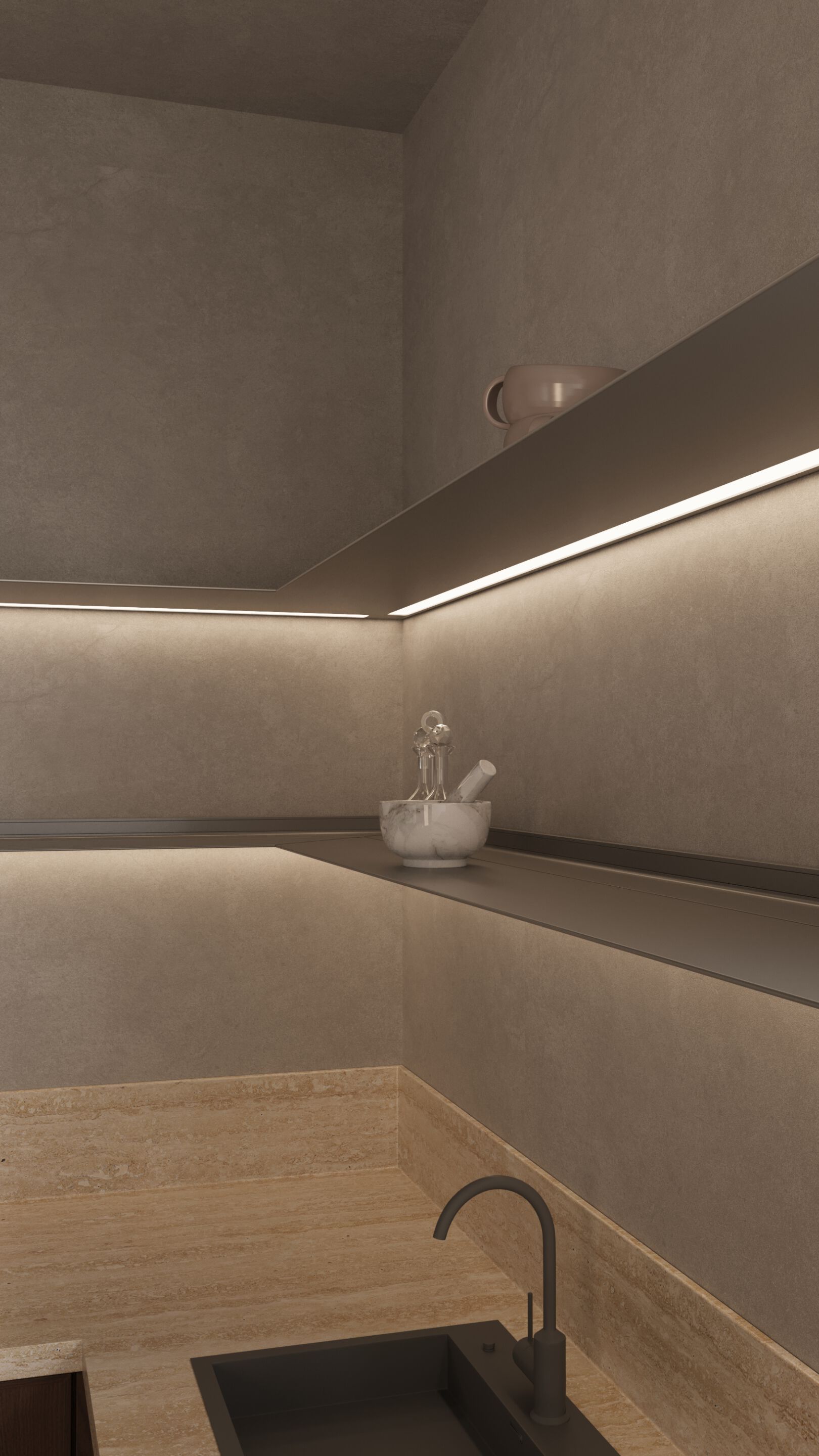 Угловая полка со встроенным освещением Strackk CORNER SHELF ARCH-00147478 - Вид №2