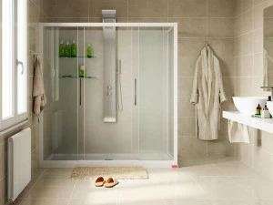 Remail by G.D.L. Душевая кабина с центральным проемом с двумя раздвижными дверцами Trasformazione vasca in doccia