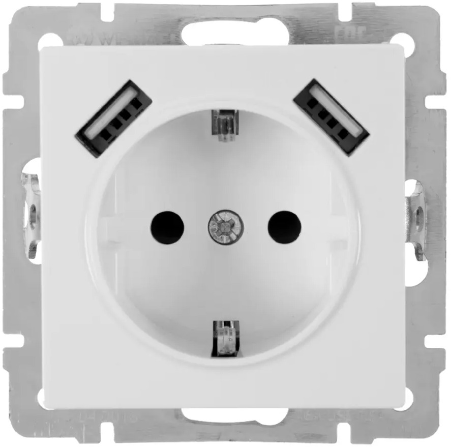 WERKEL Встраиваемая розетка с USB-портами и защитными шторками 17979121