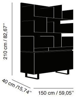 REDA AMALOU DESIGN Открытый книжный шкаф из стали и дерева sun-id-1443162 - Вид №8