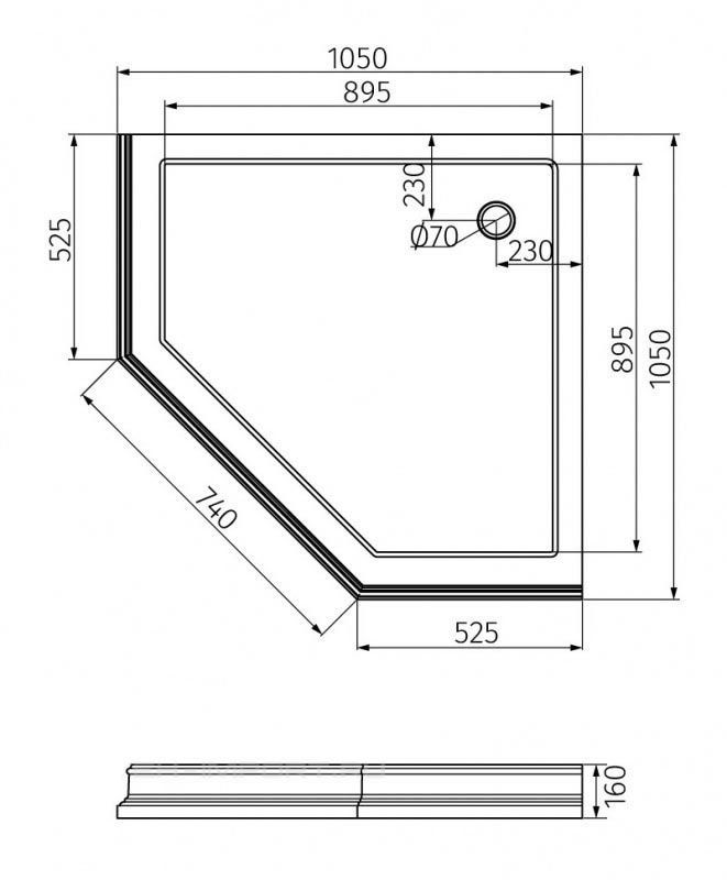 Душевой уголок MIGLIORE Diadema, 105 х 105 см ML.DDM-22.811 TR.BR/DX - Вид №4