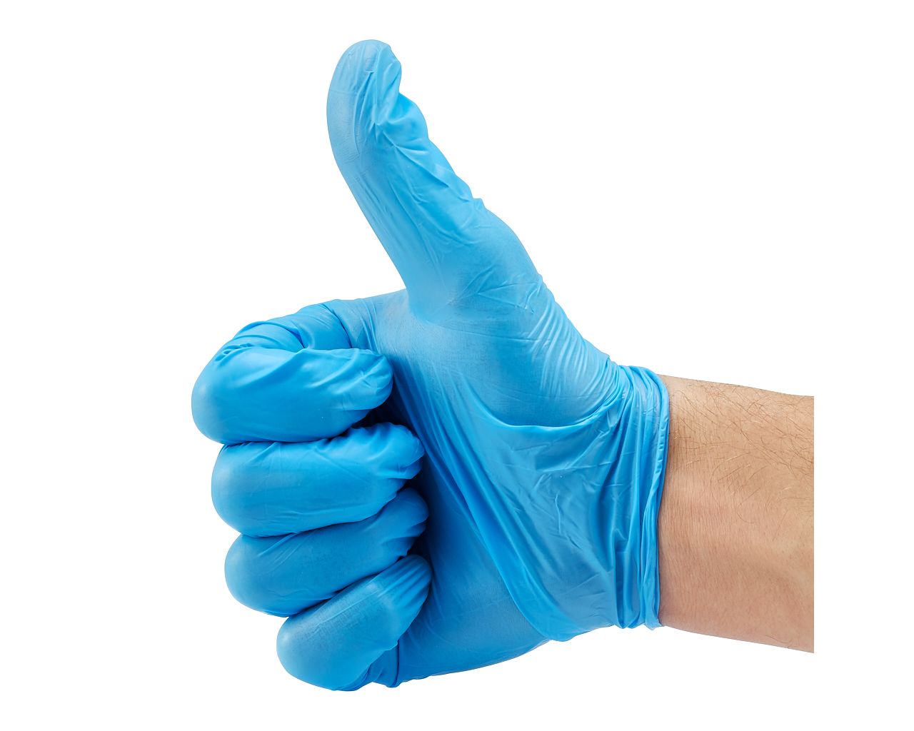 TRN569 Винилнитриловые перчатки, синие, размер XL, 100 шт. в упаковке Merida  - Вид №3