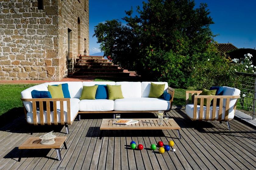 Unopiù Модульный садовый диван из тика и акрила Welcome sun-id-1442159 - Вид №1