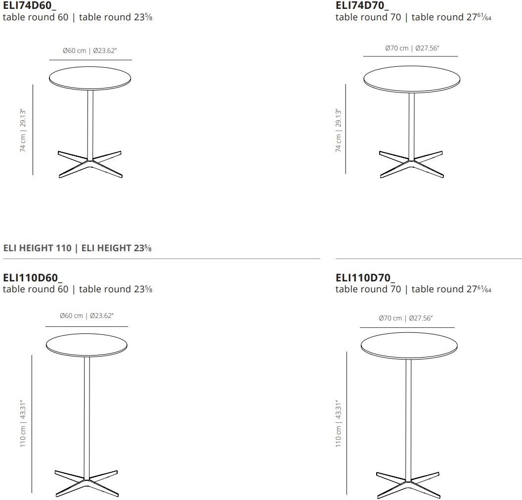 Viccarbe Круглый стол из МДФ с основанием 4 звезды Eli sun-id-1416816 - Вид №8