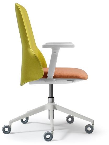 Quinti Sedute Поворотное офисное кресло из ткани с 5 спицами на колесиках Deep sun-id-1361811 - Вид №4