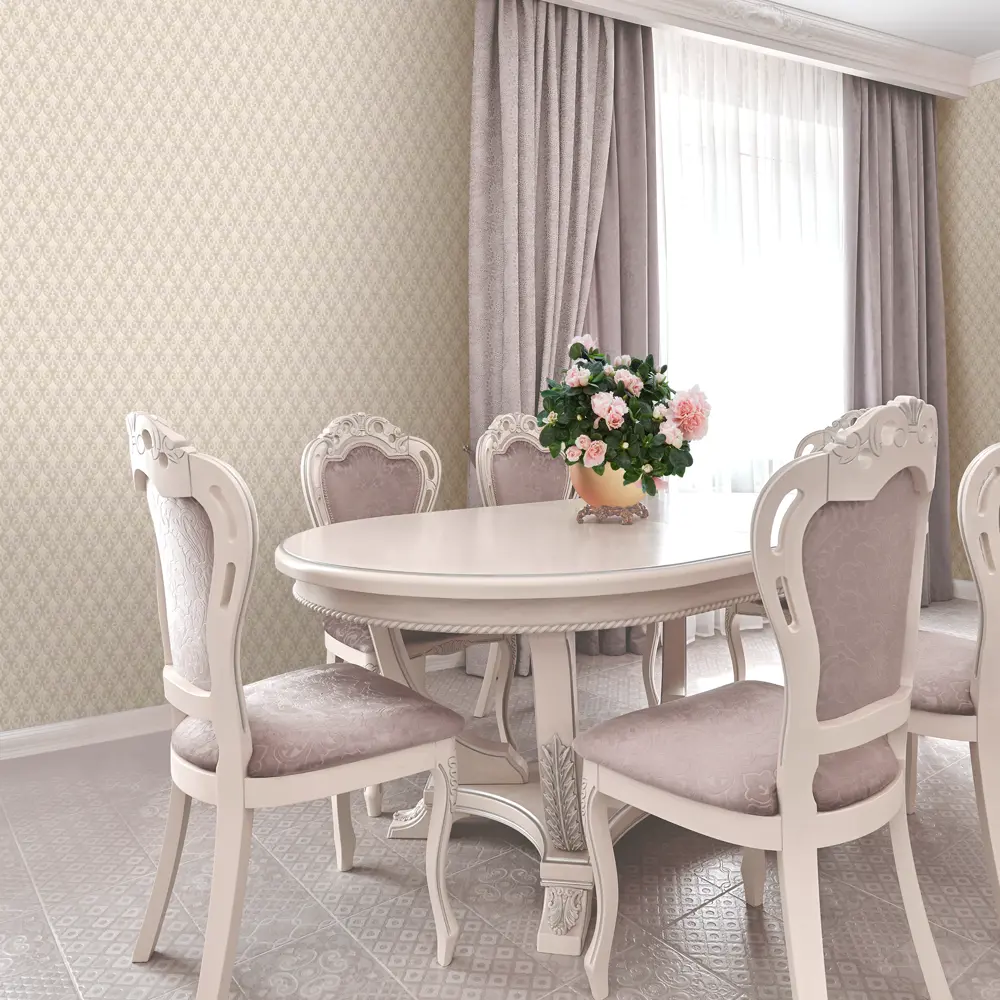 Обои флизелиновые OVK Desing Баккара бежевые 1.06 м 10181-05 82637404 STLM-2141275 OVK DESIGN - Вид №3