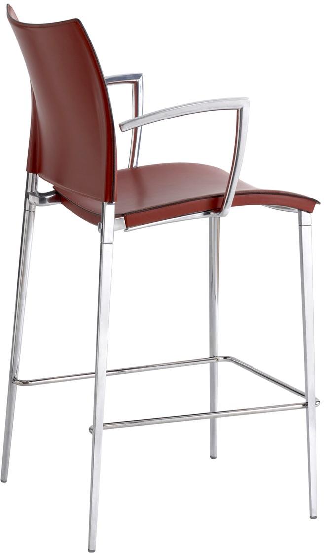 Desalto Высокий кожаный табурет с подлокотниками Sand sun-id-1417821 - Вид №1