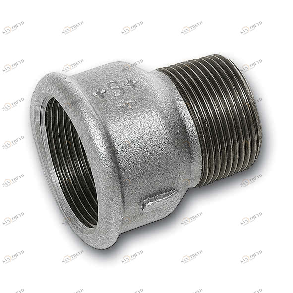 92462112V# SANHA 246# муфта редукционная, чугун оцинкованный 2x11/2 мм 
