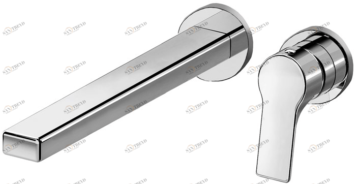 Fir Italia Смеситель для умывальника настенный из латуни на 2 отверстия New handy 52 5218208