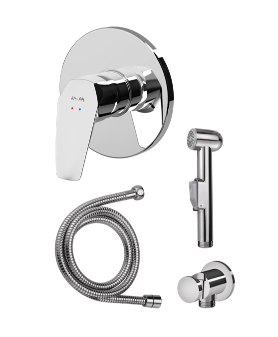 F40H9000 гигиенический набор для скрытого монтажа со смесителем для душа AM.PM Gem - Вид №1