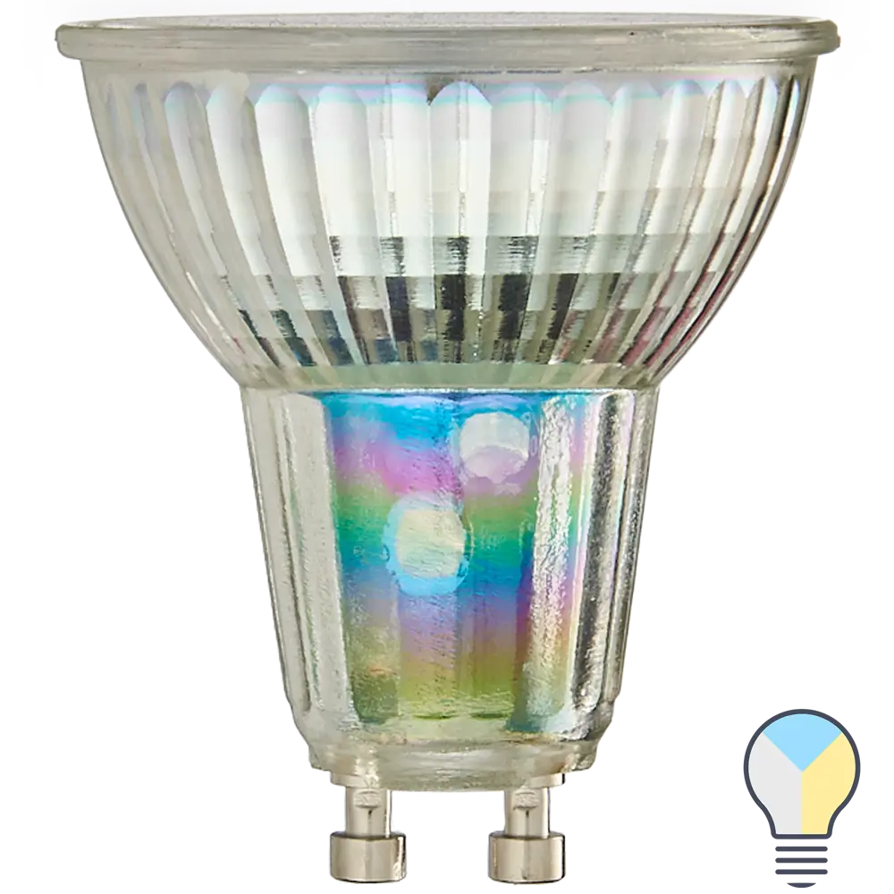Лампа умная светодиодная Wi-Fi Osram Smart Plus GU10 220-240 В 5 Вт спот матовая 350 лм изменение оттенков белого LEDVANCE STLM-2043882