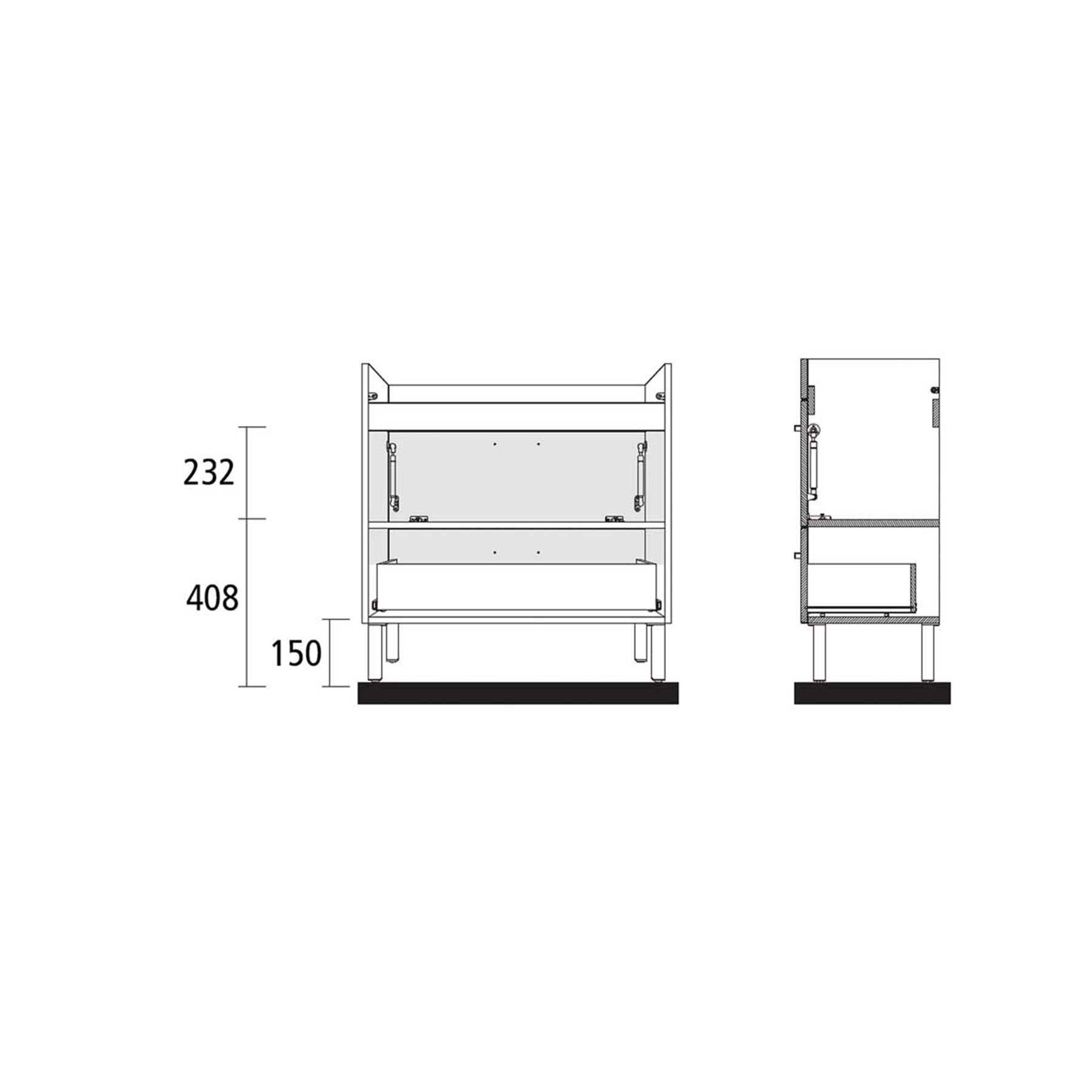 85155 SALGAR Комплект мебели для ванной ALMAGRO 800 ETERNITY OAK + Раковина + Зеркало + Свет Робл Вечность - Вид №2