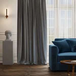 Штора на ленте Inspire Patsima 140x260 см цвет серый 83562150 STLM-2083760