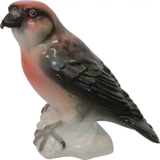 10580812 Императорский фарфоровый завод Скульптура "Клест Еловик" Фарфор твердый 