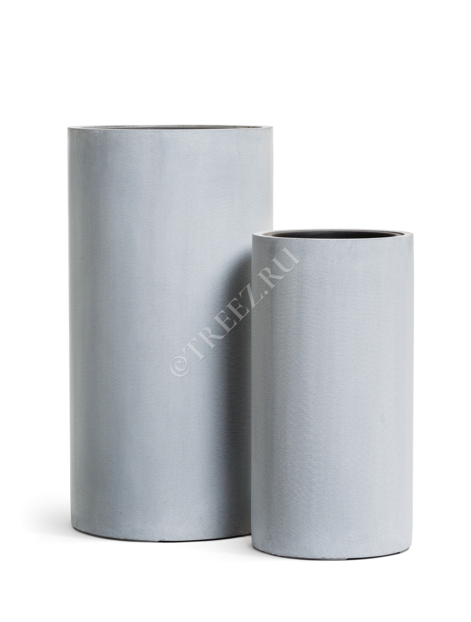41.3320-02-029-LG-80 Кашпо  Effectory - серия Beton - Высокий цилиндр - Серый ледник Цветочная коллекция 