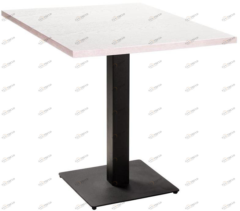 2660 Стол Квадро Oak 70*70 R-HOME 160428+401118_выбеленный дуб