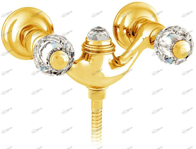 Bronces Mestre Смеситель для душа на 2 отверстия с кристаллами swarovski® Indica sun-id-1361290