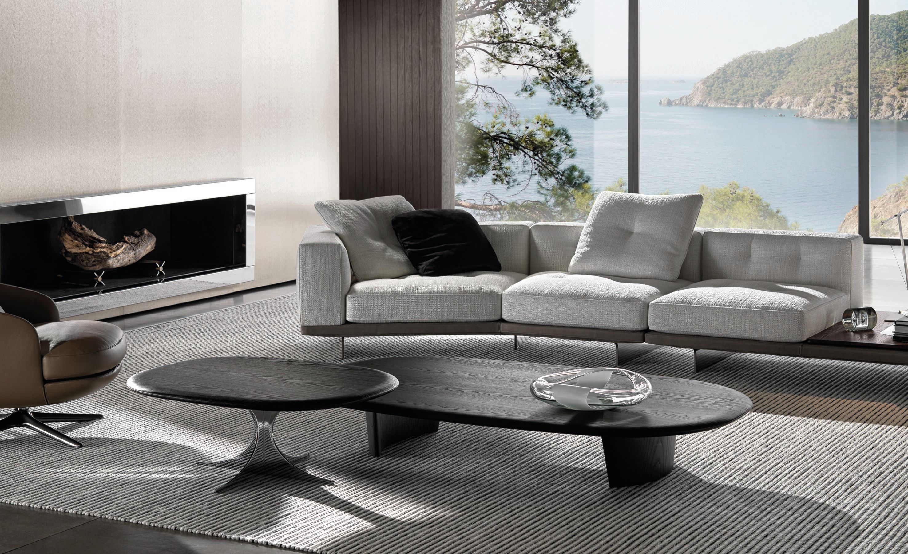 Овальный журнальный столик из ясеня Minotti ANISH WOOD ARCH-00030604 - Вид №1