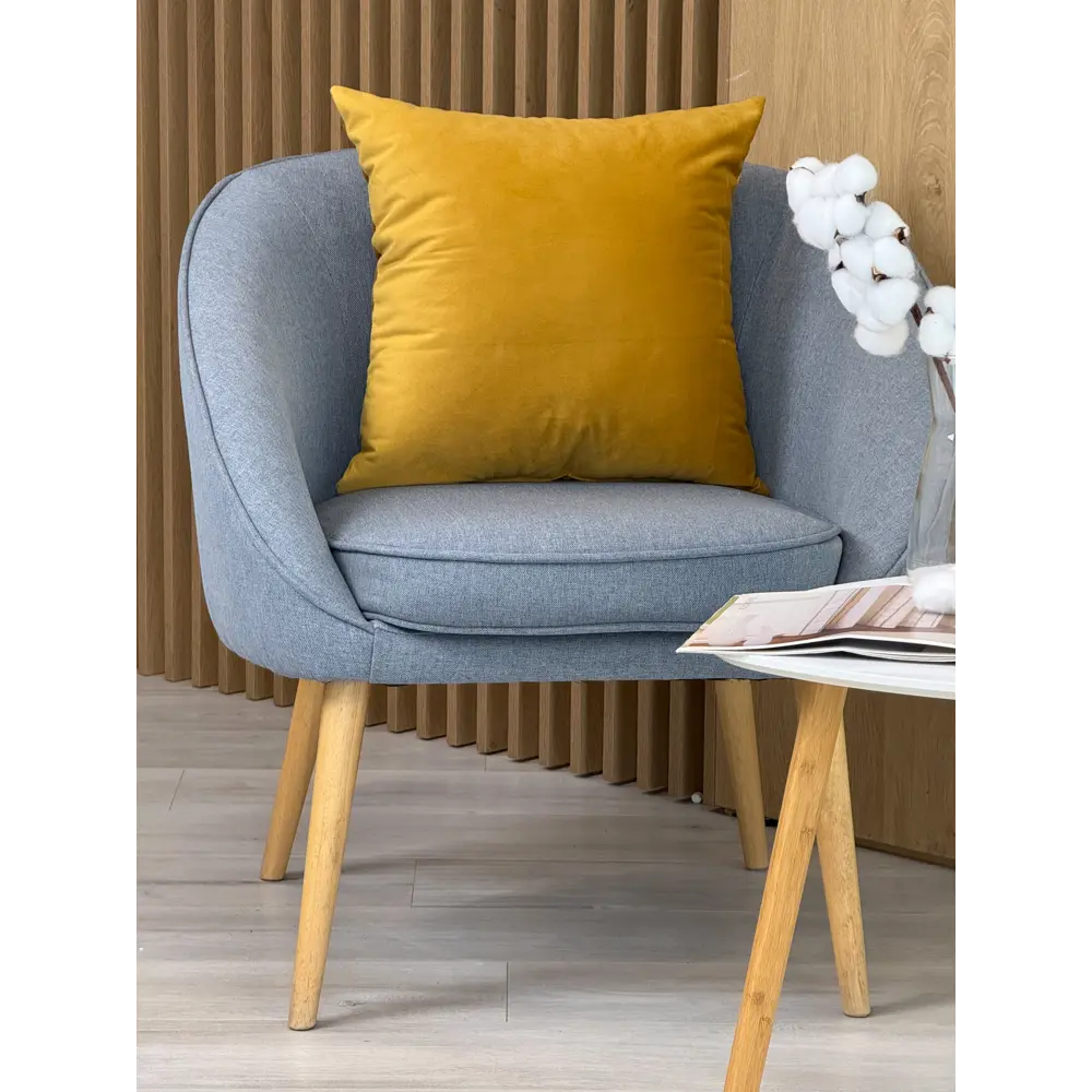 Подушка декоративная Linen Way Tony 45x45 см бархат цвет горчица 89439594 STLM-2175061  - Вид №3