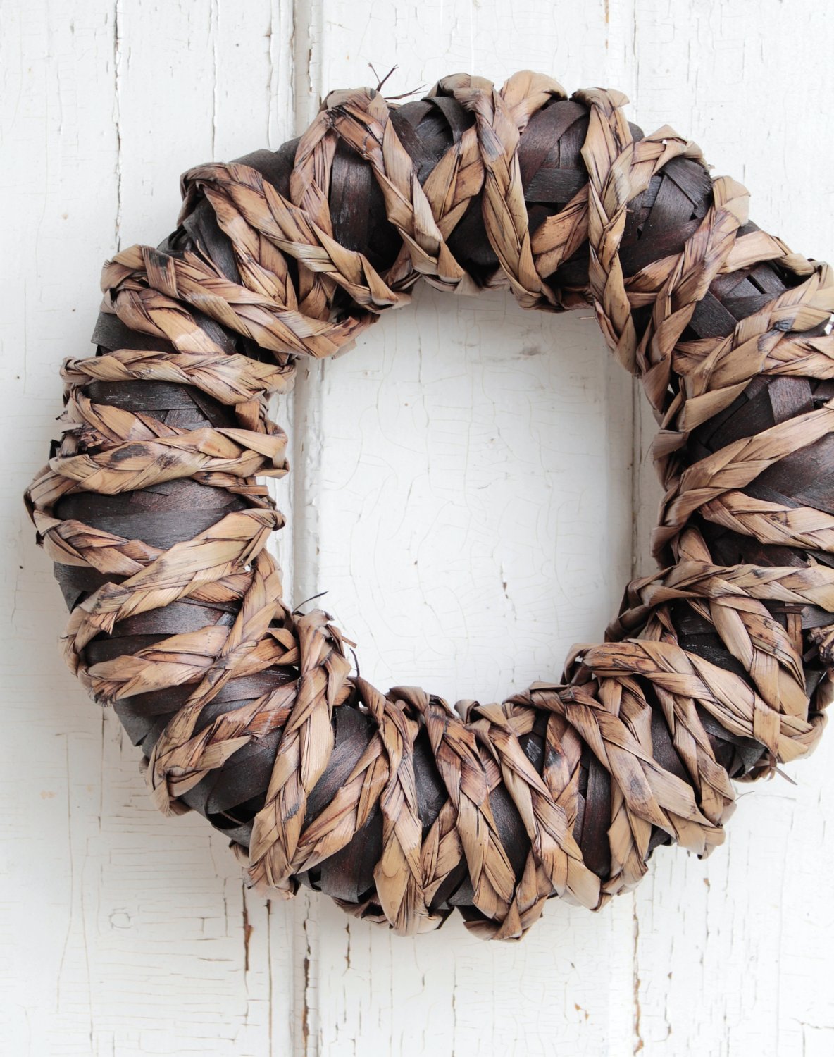 7624 666 a3 Искусственный декоративный венок 'природа' Ø 30 см, коричневый H-andreas  - Вид №2